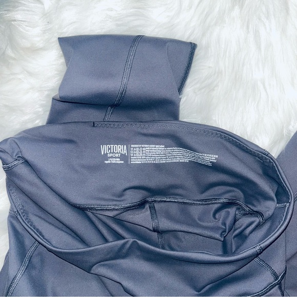 Victoria Secret VS Sport Knockout Tights Gray Leggings Soft Pants Pockets 7/8 L - Picture 7 of 13